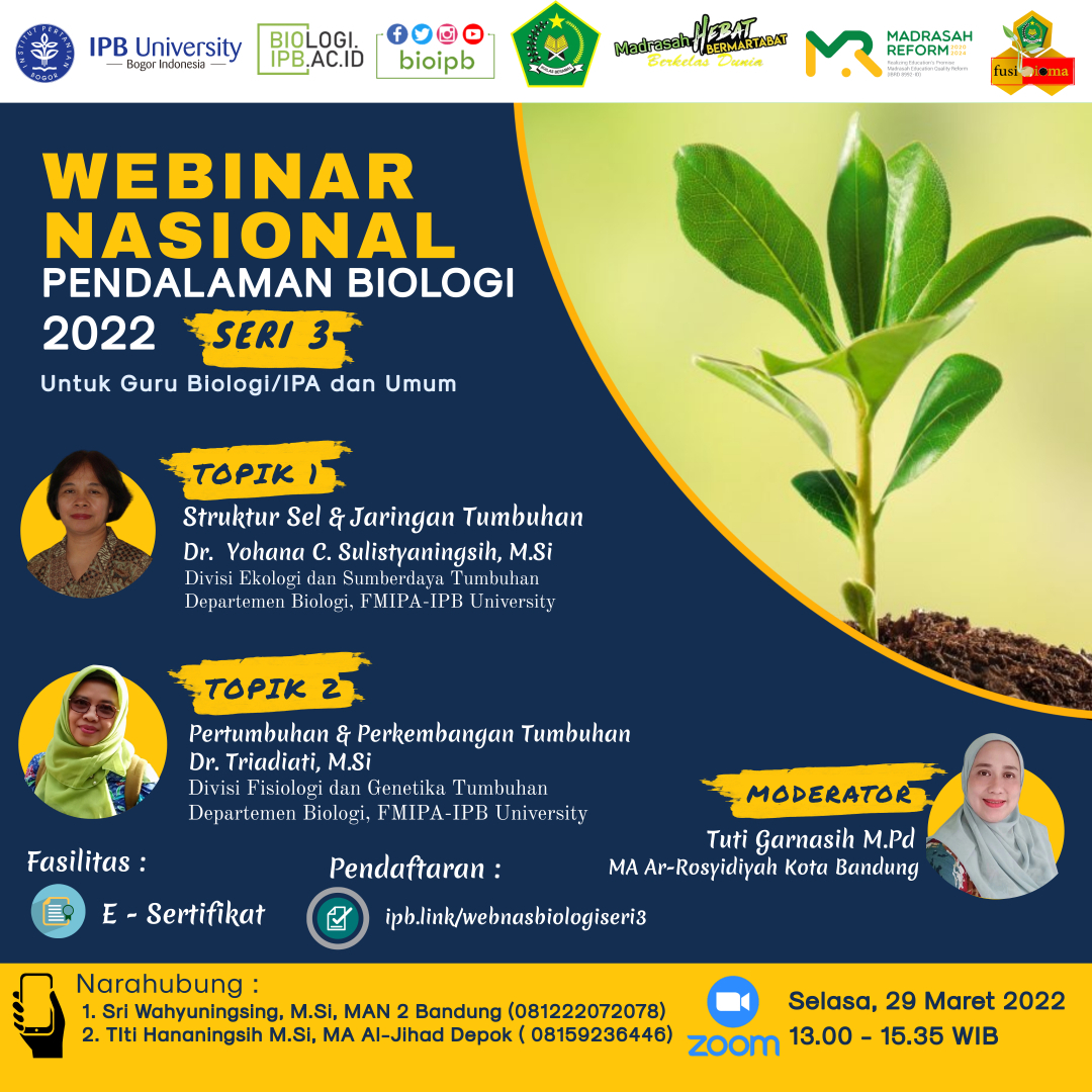 The 3rd National Webinar for Enriching Biological Concepts 2022